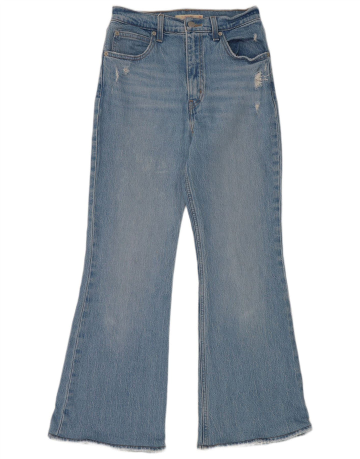 Damskie jeansy Levi's z wysokim stanem i rozkloszowanymi nogawkami W26 L27 niebieska bawełna