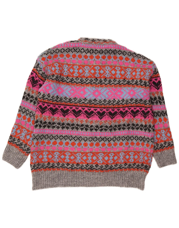 Sweter damski Zara z okrągłym dekoltem UK 16, duży, wielokolorowy Fair Isle