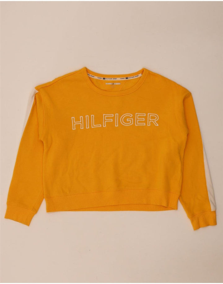 Damska bluza dresowa Tommy Hilfiger Crop UK 14, średni żółty