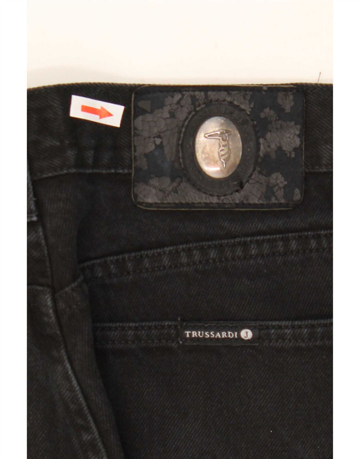 Męskie zwężane dżinsy Trussardi W34 L29 Czarna bawełna