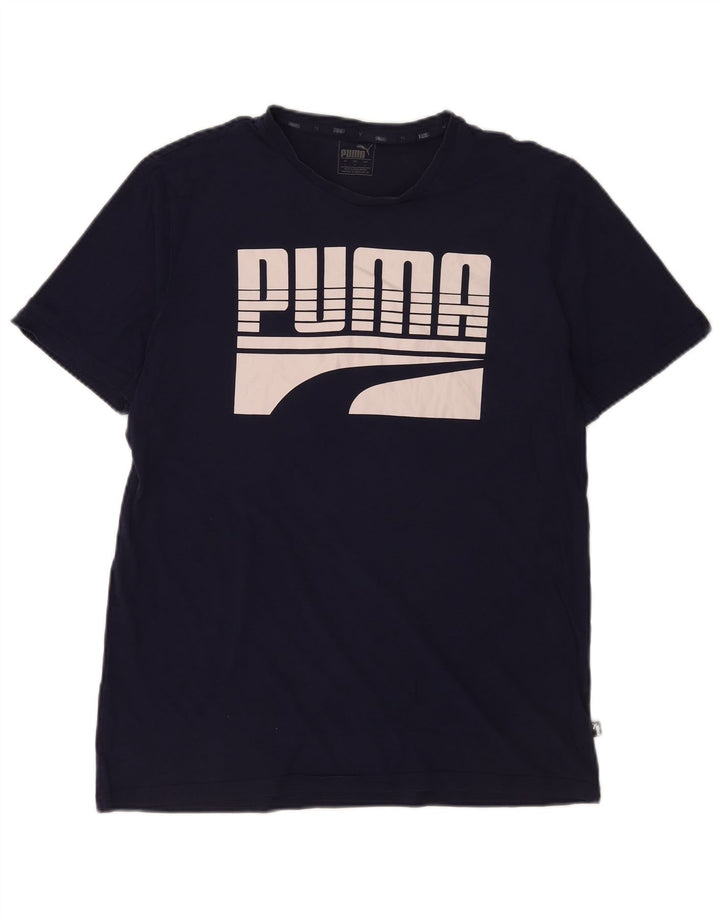 Męski T-shirt Puma z grafiką, duży, granatowy