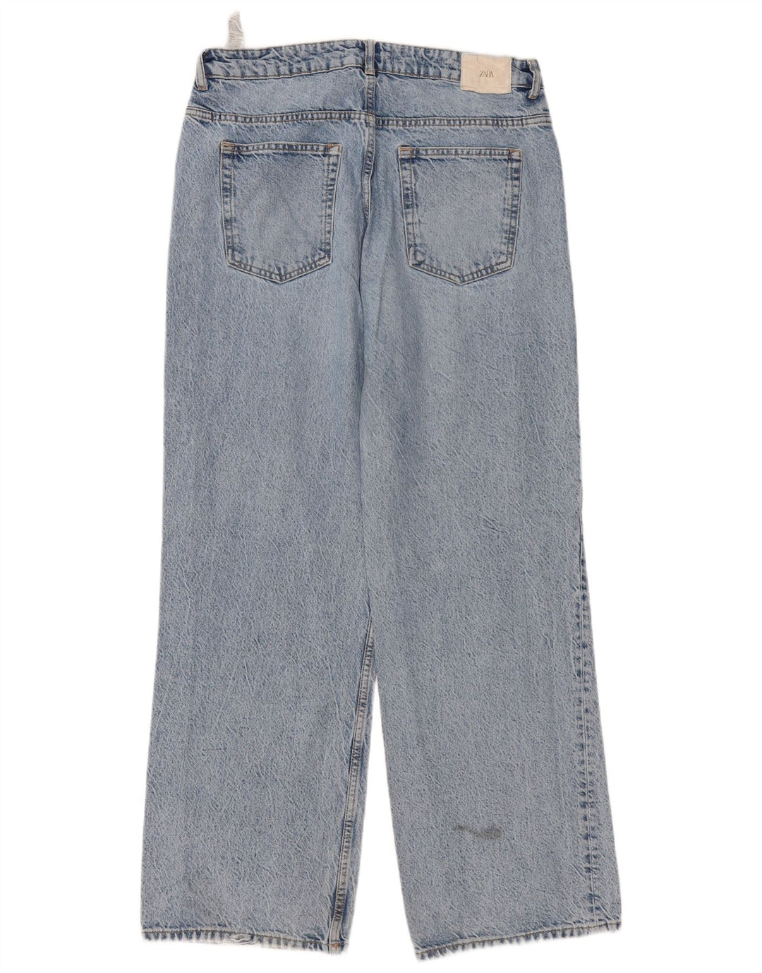 Damskie luźne jeansy Zara z wysokim stanem, EU 42, duże, W32 L31, niebieskie