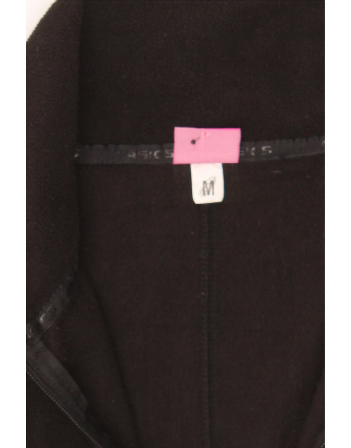 ASICS Womens Fleece Jacket UK 14 Medium Black Polyester Vintage Asics and Second-Hand Asics from Messina Hembry 