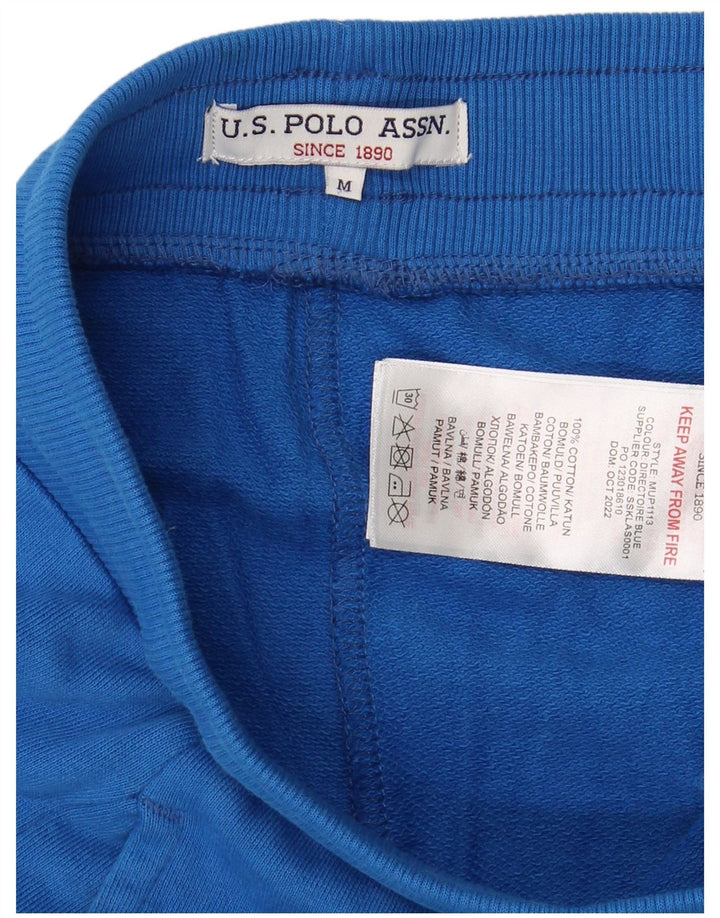US POLO ASSN. Męskie spodenki sportowe, średniej wielkości, niebieskie, bawełniane