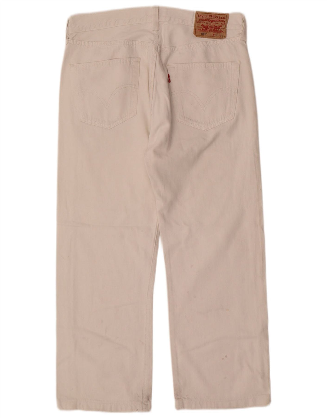Męskie dżinsy Levi's 501 Straight W32 L26 Biała bawełna