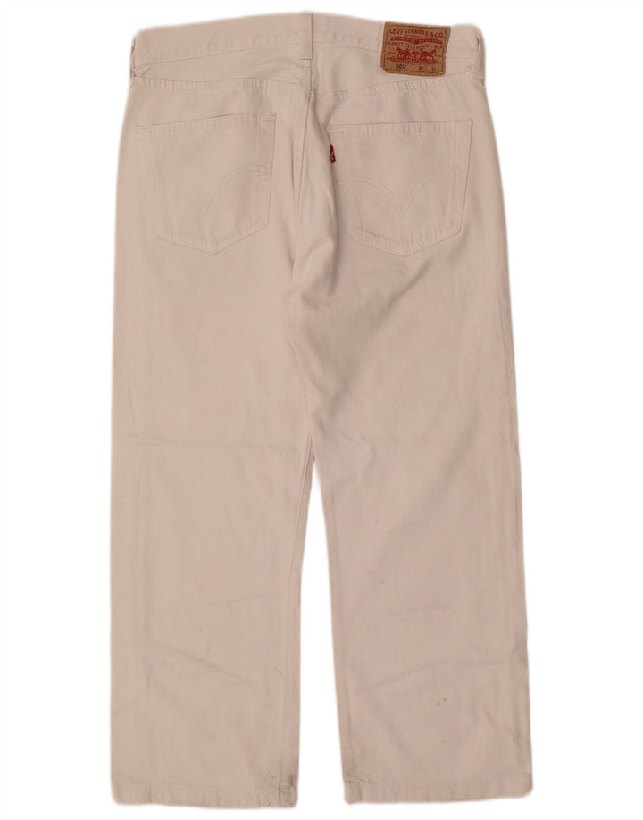 Męskie dżinsy Levi's 501 Straight W32 L26 Biała bawełna