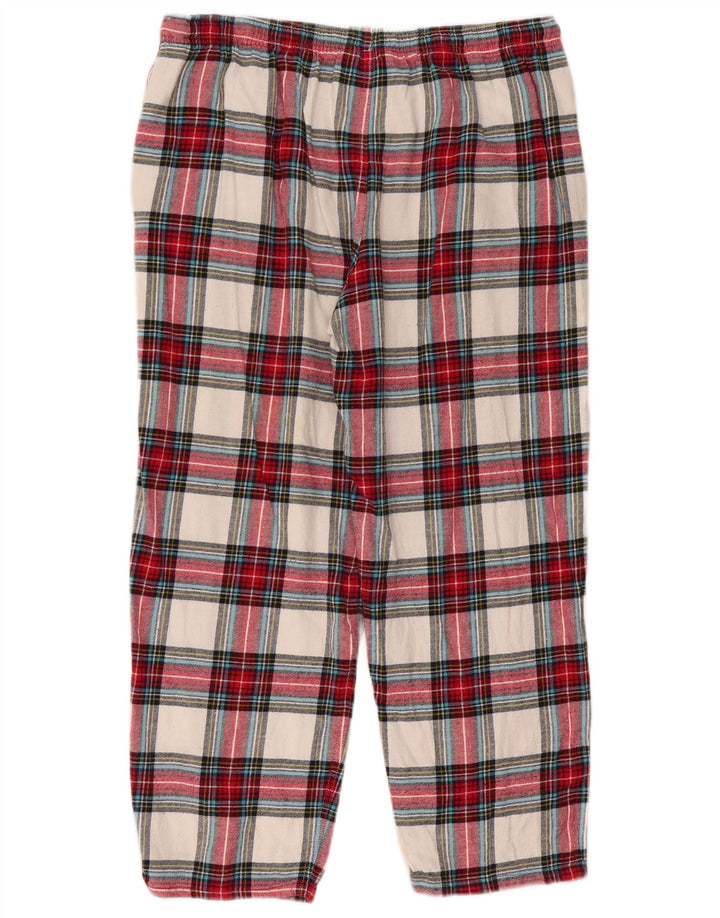 Marks & Spencer Damskie spodnie Chino duże W34 L26 wielobarwna kratka