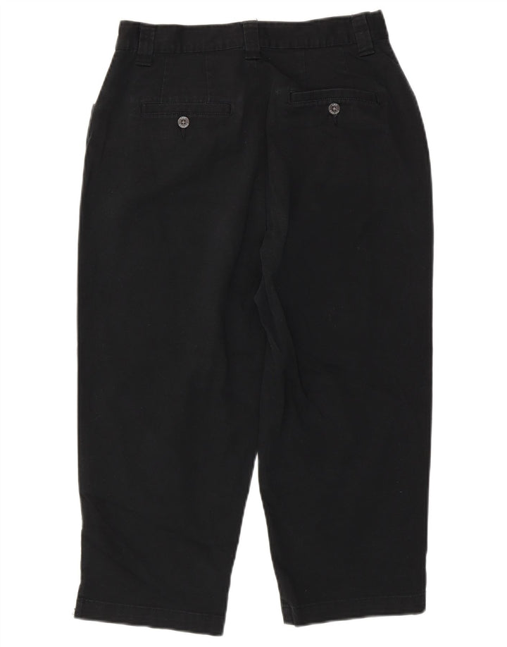 Damskie zwężane spodnie capri z wysokim stanem LEE US 6 Medium W30 L20 czarne