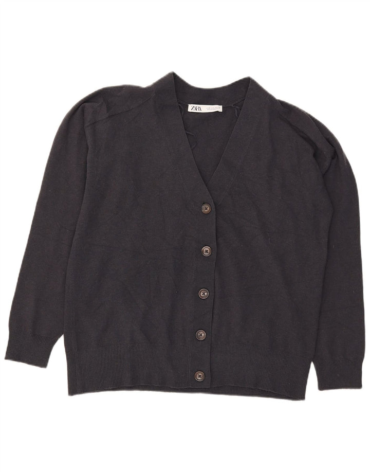 Damski sweter oversize Zara UK 10, mały, granatowy, akrylowy