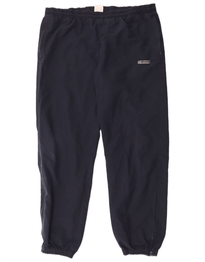 Męskie spodnie wiatrówkowe Adidas 2XL granatowe, poliestrowe