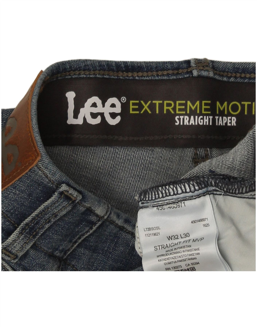 Męskie dżinsy Lee Flex Tapered Straight W32 L30 Niebieskie bawełniane
