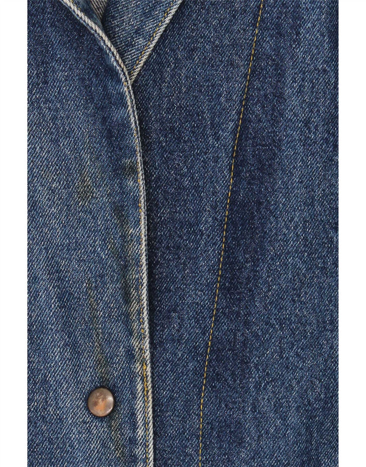 Vintage damska, oversize'owa marynarka dżinsowa zapinana na 2 guziki, UK 18 XL, niebieska