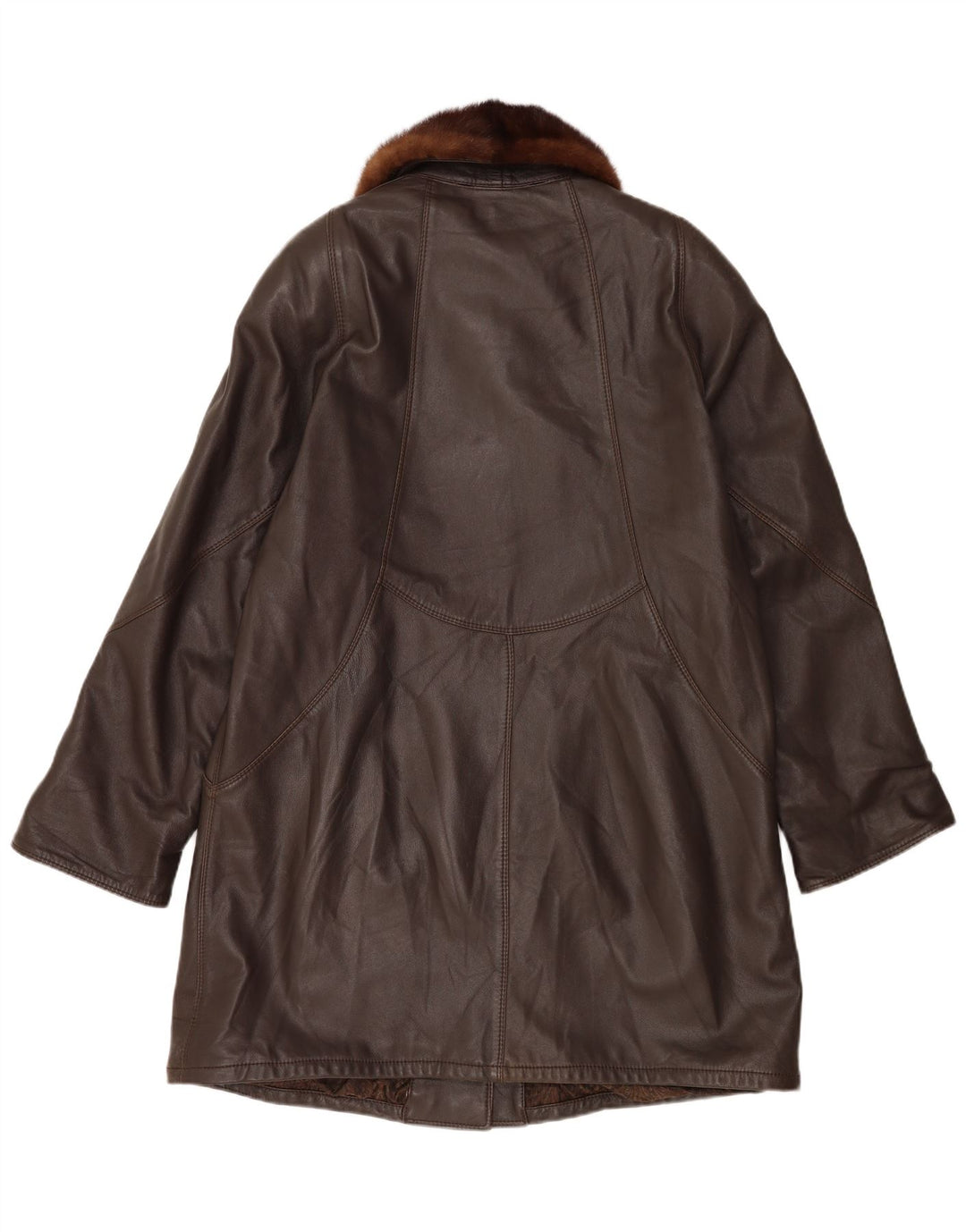 Płaszcz damski vintage UK 18 XL brązowy