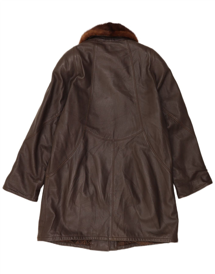 Płaszcz damski vintage UK 18 XL brązowy