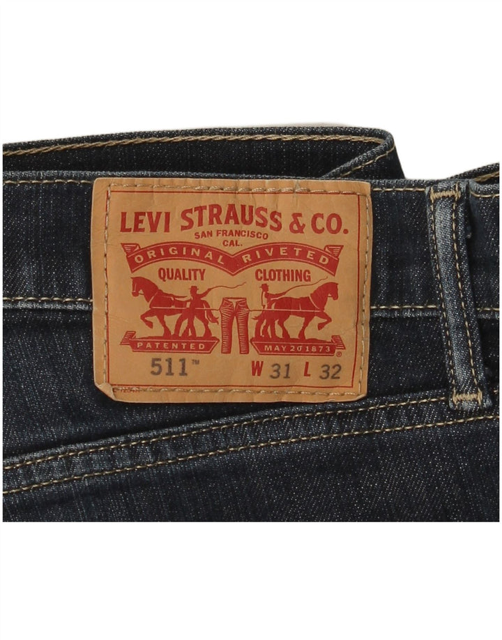 Męskie jeansy Levi's 511 Slim W31 L32 Granatowa bawełna