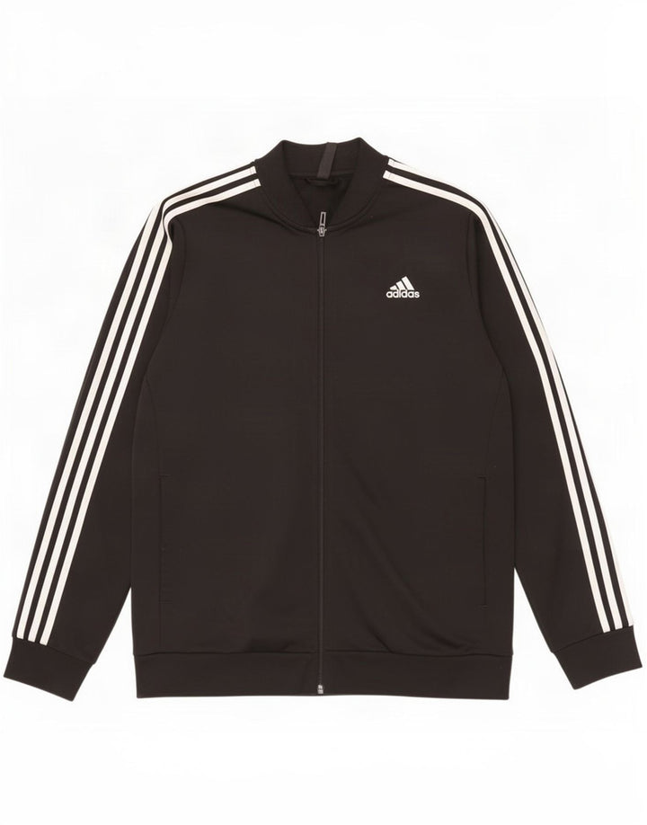 Adidas Męska bluza dresowa, duża, czarna, poliestrowa