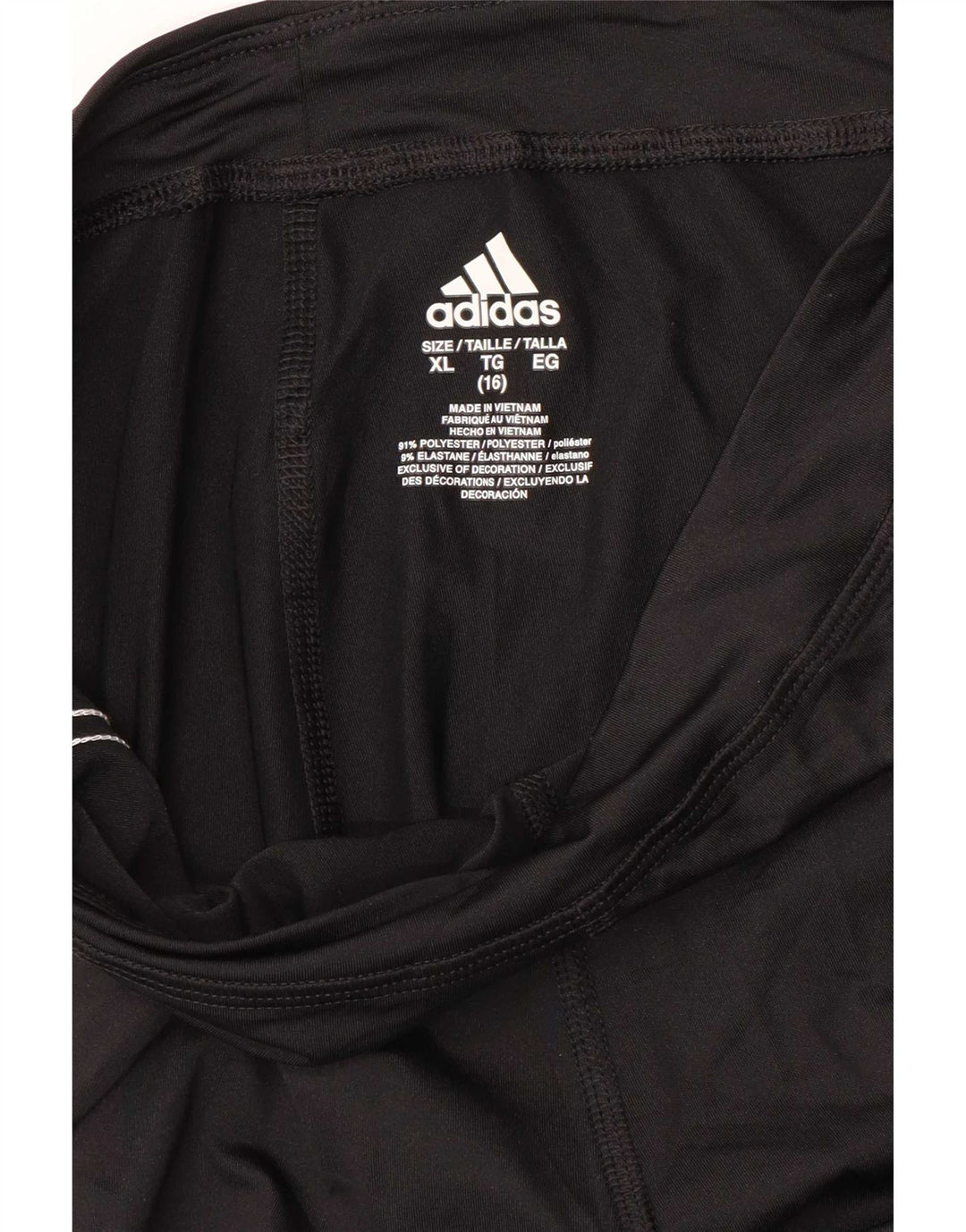 Legginsy dziewczęce Adidas 15-16 lat XL, czarne, poliestrowe