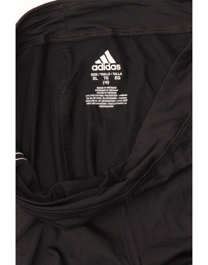 Legginsy dziewczęce Adidas 15-16 lat XL, czarne, poliestrowe