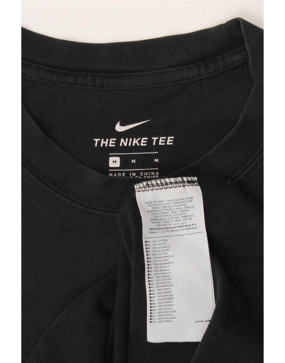 Męski T-shirt z grafiką Nike, średni czarny, bawełniany