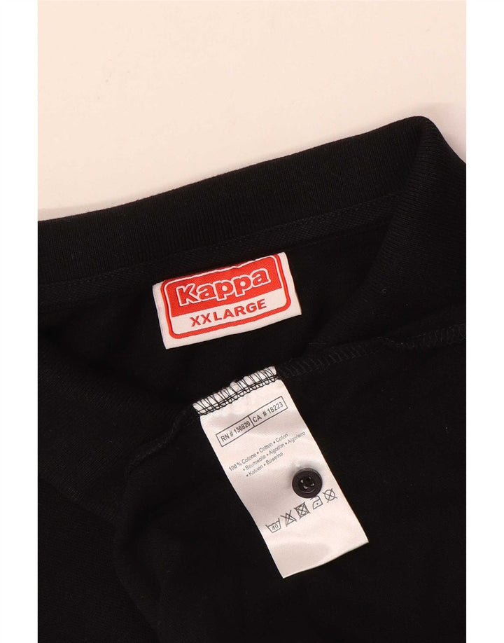Męska koszulka polo Kappa 2XL Czarna, bawełniana