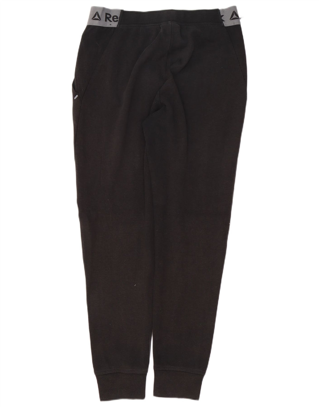 Męskie spodnie dresowe REEBOK z grafiką, średnio czarne, z blokami kolorów