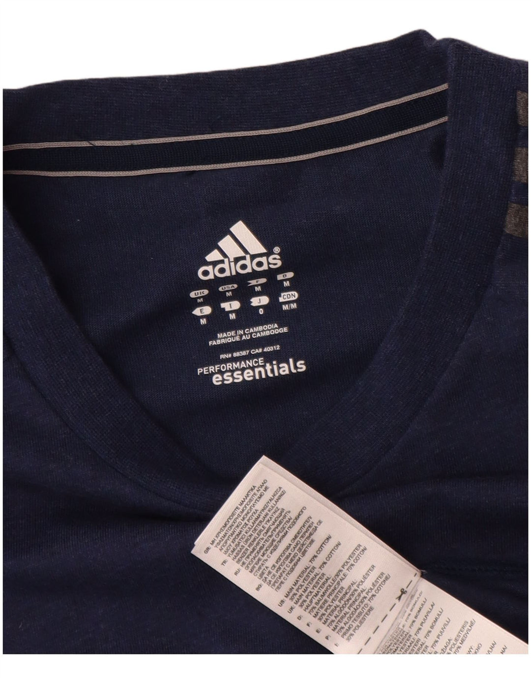 T-shirt męski Adidas Climalite Top, średni, granatowy, bawełniany