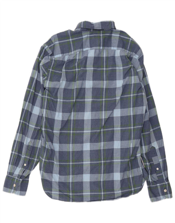 J. CREW Mens Shirt Small Blue Check Cotton