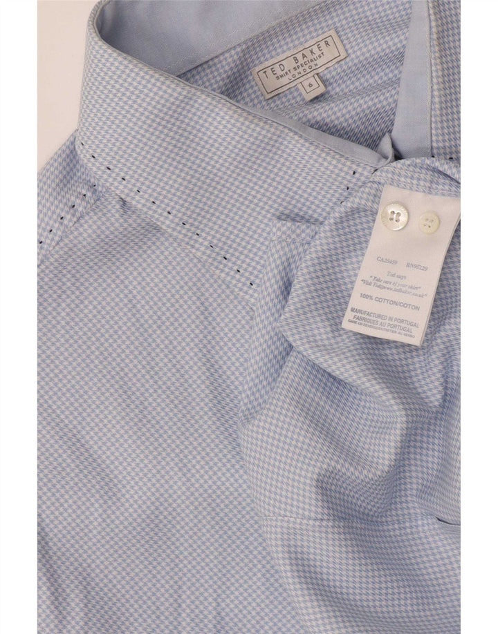 Koszula męska Ted Baker, rozmiar 6 2XL, niebieska, bawełniana w pepitkę