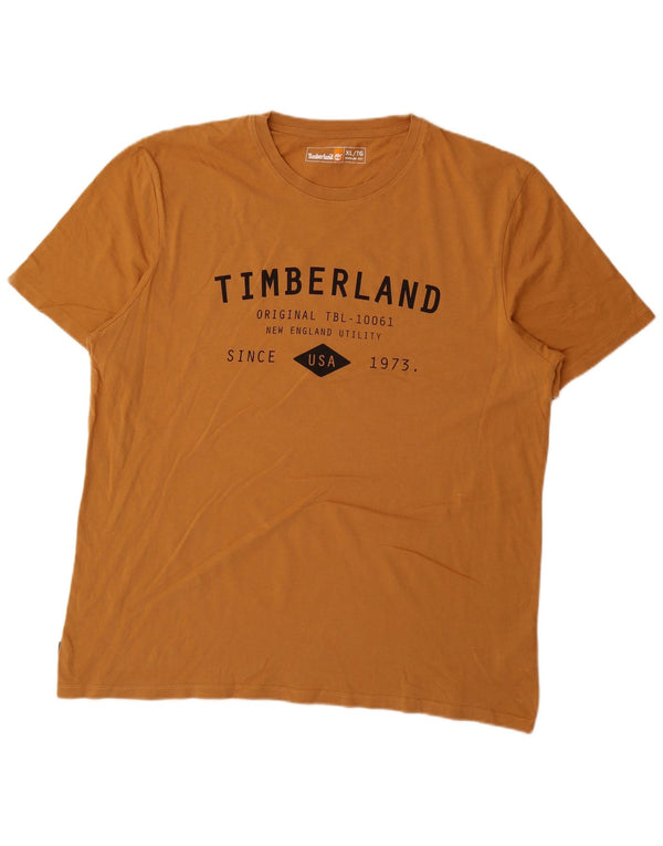Męska koszulka Timberland o regularnym kroju z grafiką, góra XL, żółta bawełna