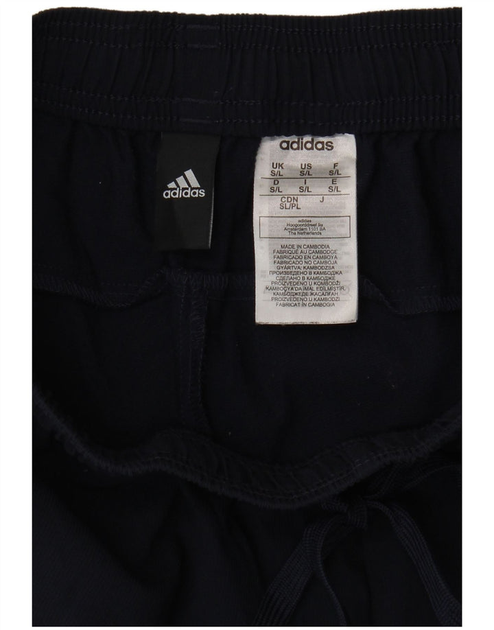 Damskie spodnie dresowe Adidas UK 10, małe, granatowe, poliestrowe