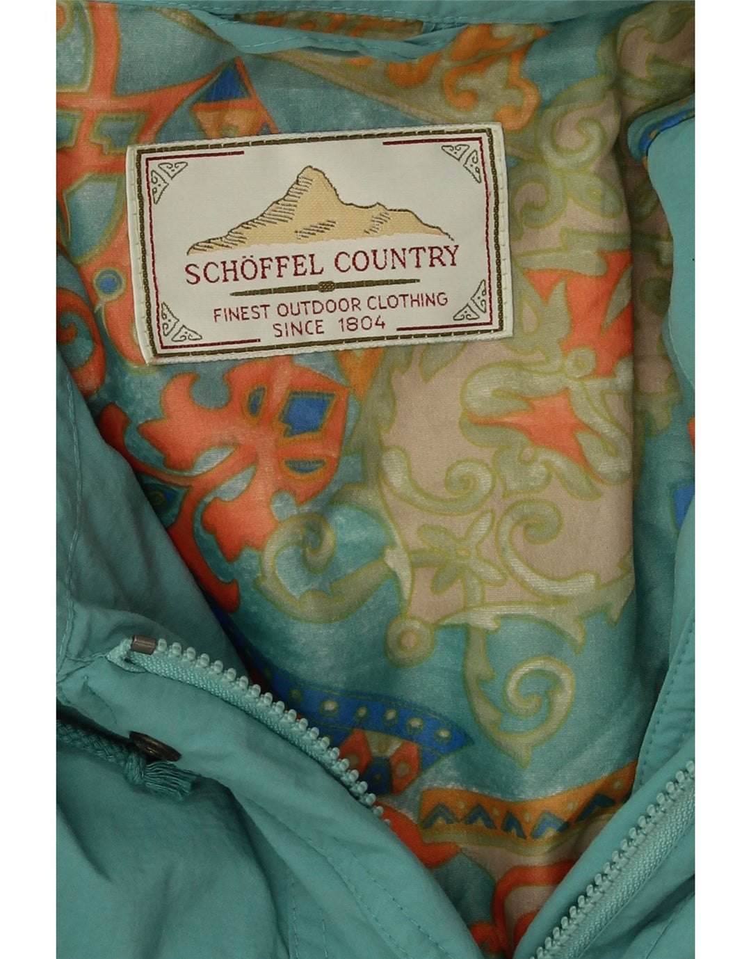 SCHOFFEL Womens Hooded Windbreaker Jacket UK 20 2XL Turquoise Vintage Schoffel and Second-Hand Schoffel from Messina Hembry 