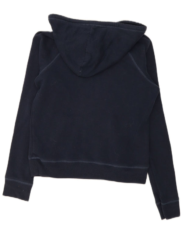 Damski sweter z kapturem Hollister, UK 10, mały, granatowy, bawełniany