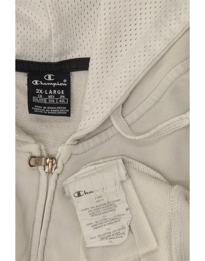 Męski sweter z kapturem i zamkiem Champion, 3XL, szara bawełna