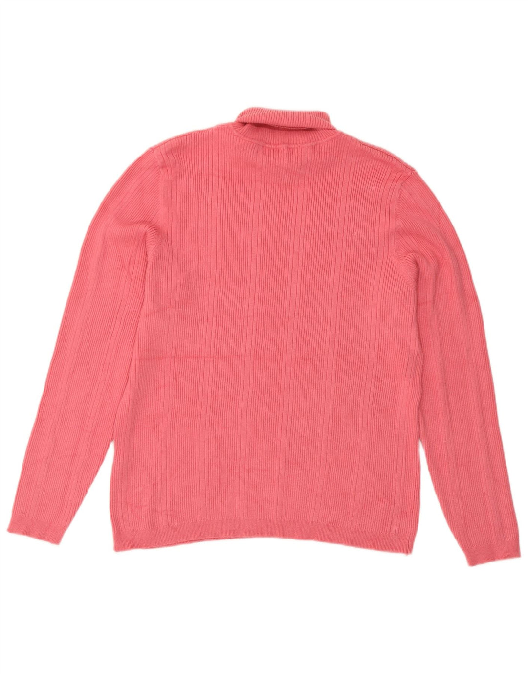 Marks & Spencer Damski sweter z golfem UK 16, duży, różowy, wiskoza