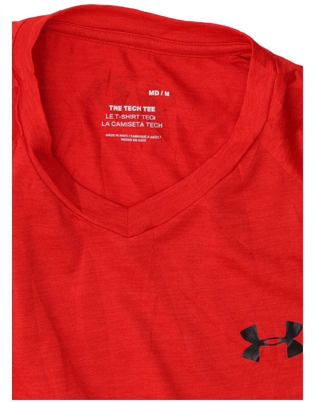 UNDER ARMOUR Męski T-shirt Top, średni czerwony poliester