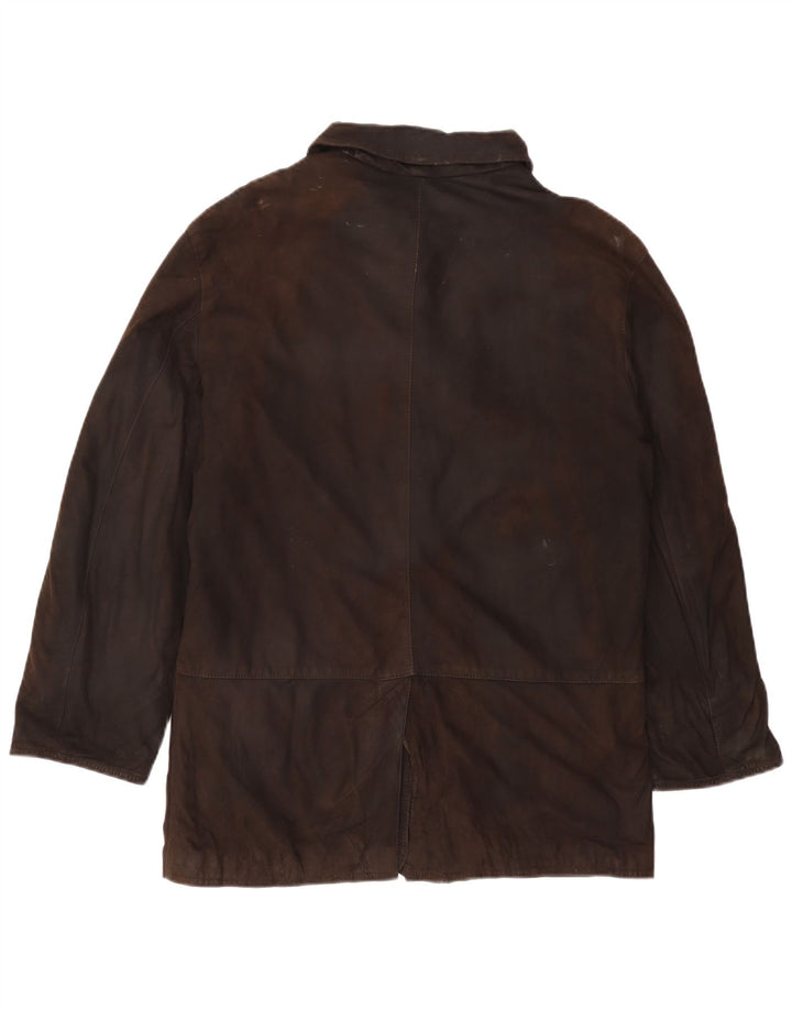 Max & Co. Damska kurtka oversize zamszowa UK 10, mała, brązowa, skórzana