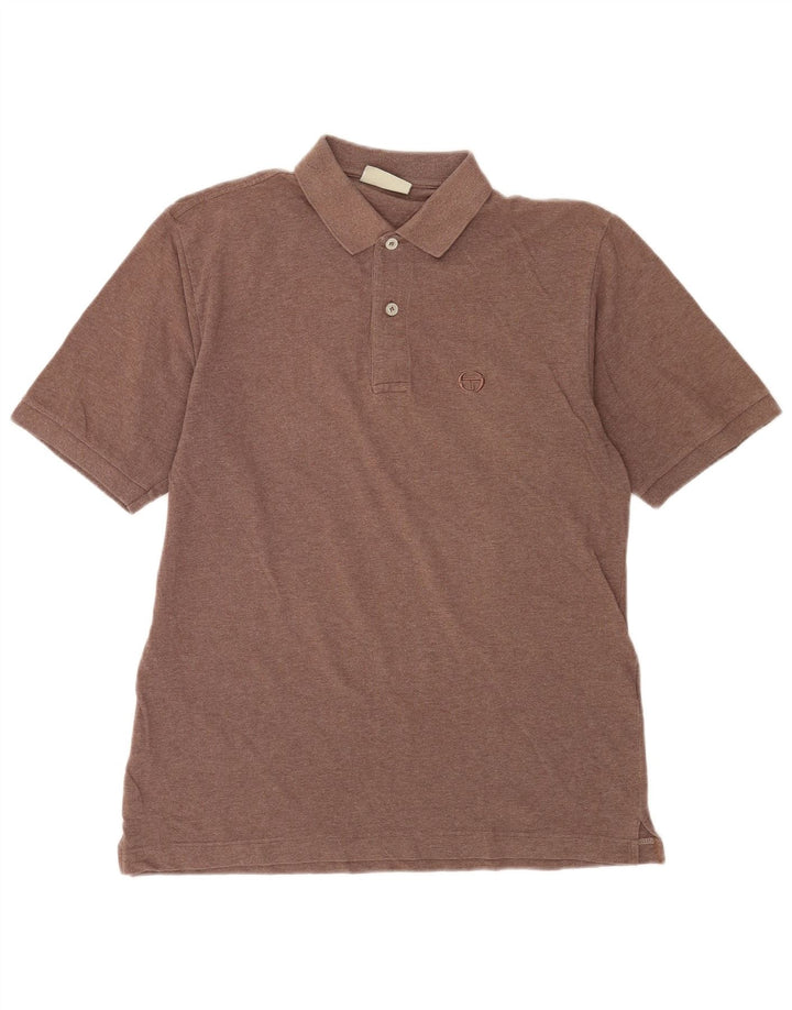 Męska koszulka polo Sergio Tacchini IT 50, duża, brązowa, bawełniana
