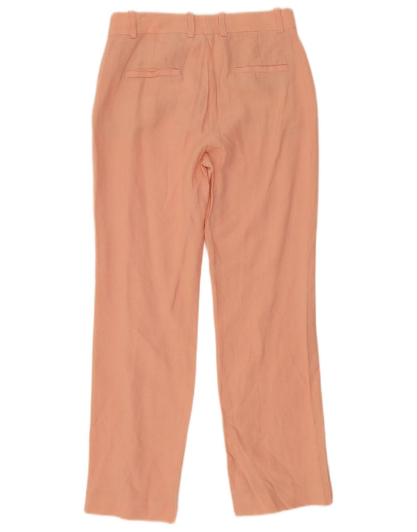 Damskie proste spodnie chino Zara XS W25 L27 Pomarańczowa wiskoza