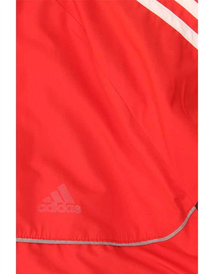 Męska kurtka przeciwdeszczowa ADIDAS UK 46/48 XL, poliester w kolorze czerwonym
