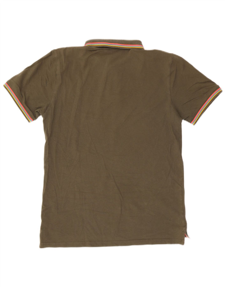 Męska koszulka polo Sundek, duża, bawełniana w paski khaki