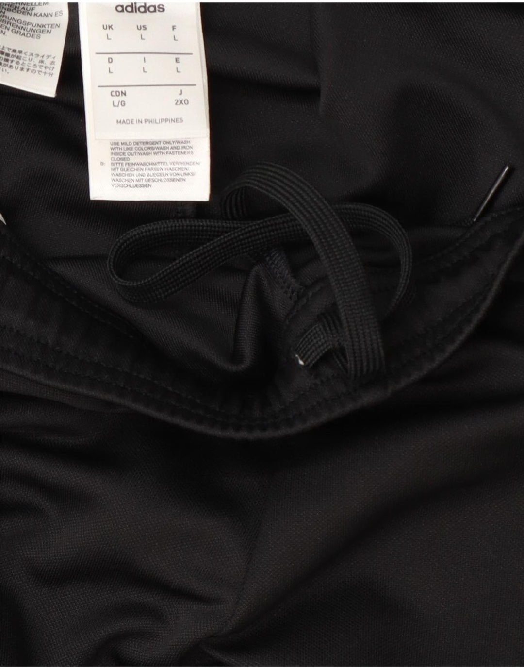 Męskie spodnie dresowe Adidas Climalite, duże, czarne, z blokami kolorów, poliestrowe
