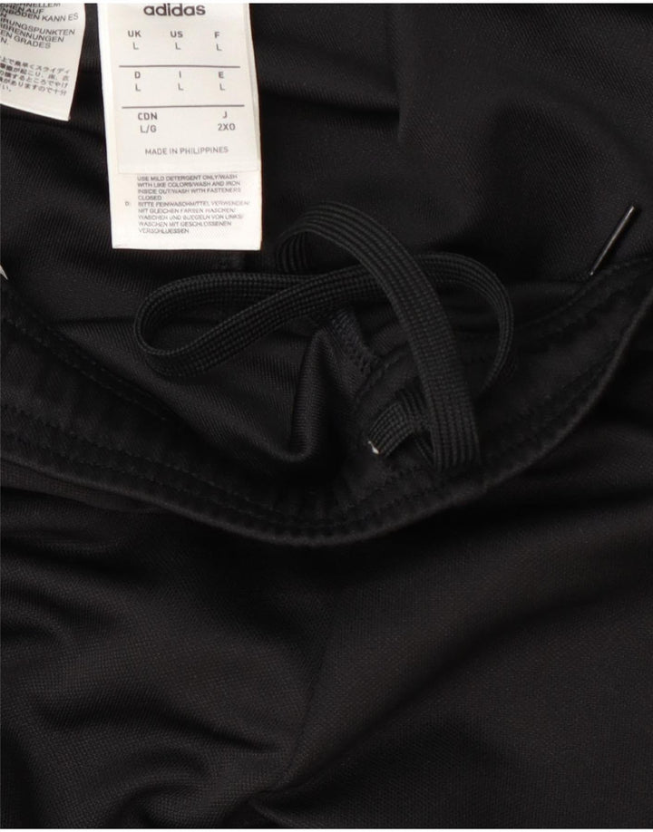 Męskie spodnie dresowe Adidas Climalite, duże, czarne, z blokami kolorów, poliestrowe