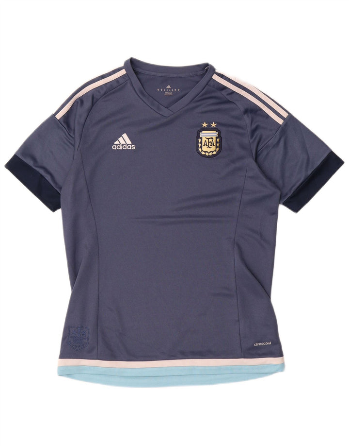 Męska koszulka Adidas Climalite Top, średnia, granatowa, poliester z blokami kolorów