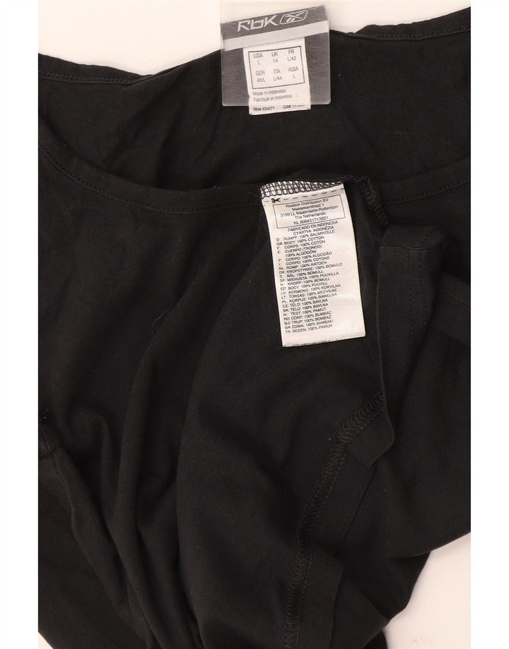 T-shirt damski Reebok Top UK 14, duży, szary, bawełniany