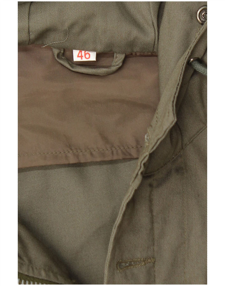 Męska kurtka parka z kapturem w stylu vintage IT 46 Small Khaki