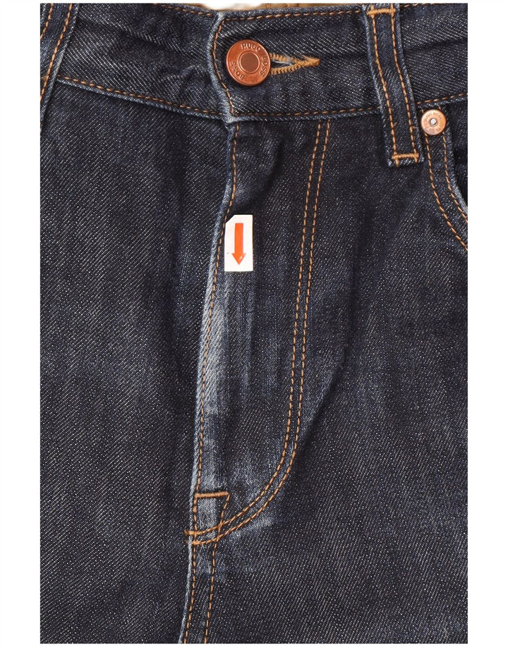 Męskie proste dżinsy HUGO BOSS W31 L34 Granatowa bawełna