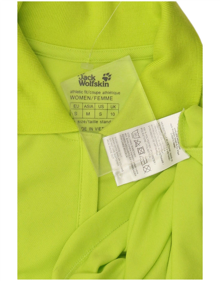 Damska koszulka polo JACK WOLFSKIN UK 10, mała, zielona, poliester