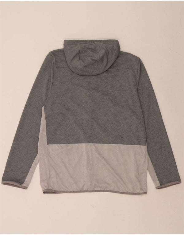 Męski sweter z kapturem i zamkiem błyskawicznym ADIDAS XL, szary poliester