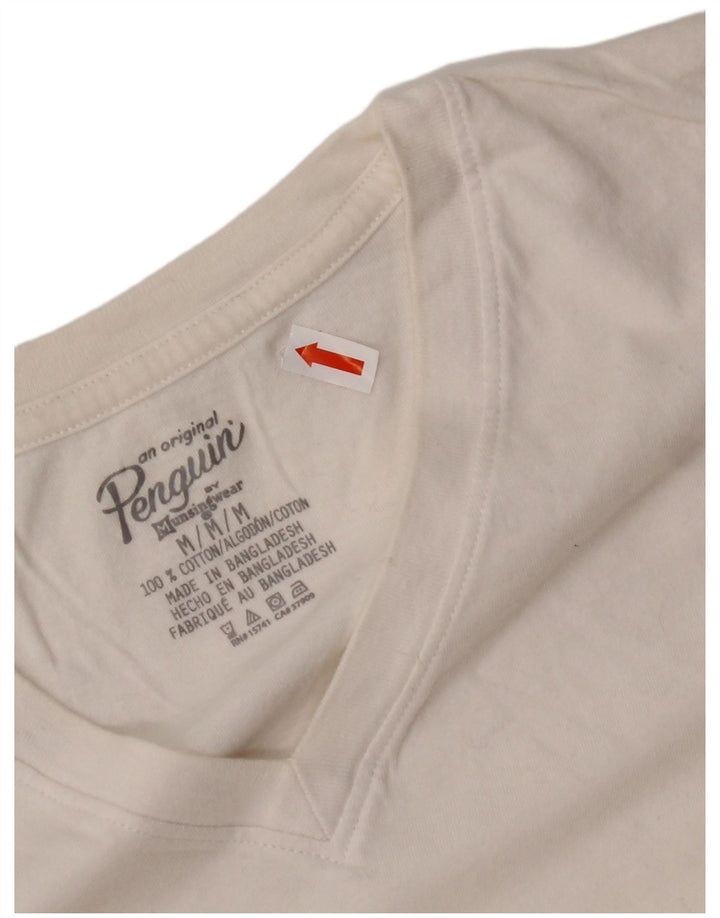 Damska koszulka PENGUIN Top UK 14 Średnia biała bawełna