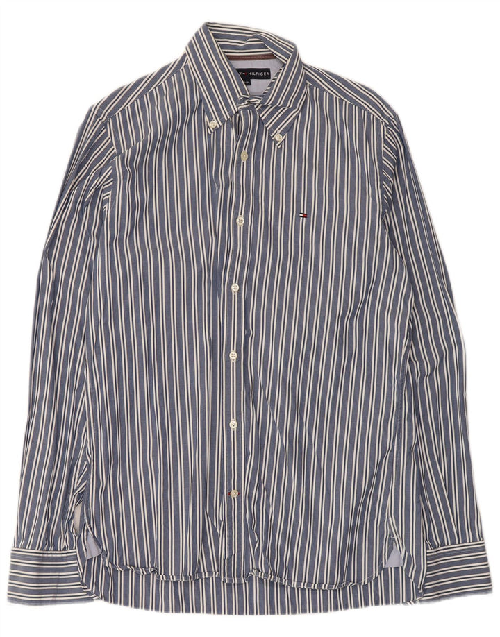 Koszula męska TOMMY HILFIGER, mała, bawełniana w niebieskie paski